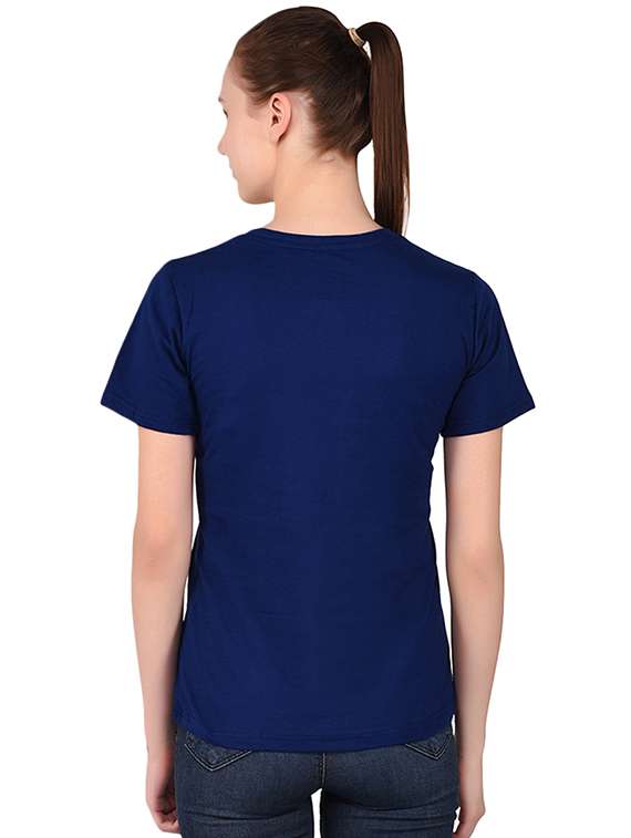 women's plain round neck t-shirt - 16283649 - Standard Image - 2
