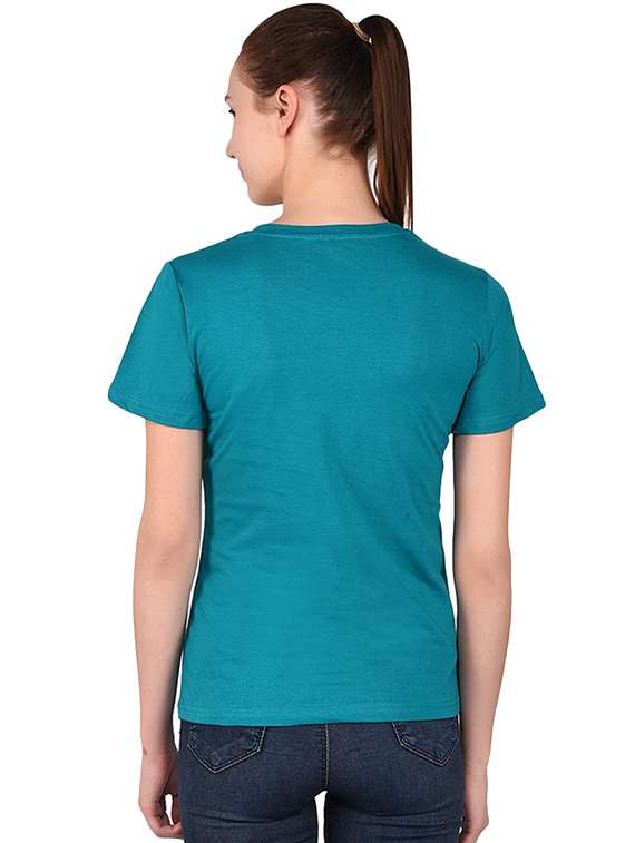 women's plain round neck t-shirt - 16283650 -  Standard Image - 2