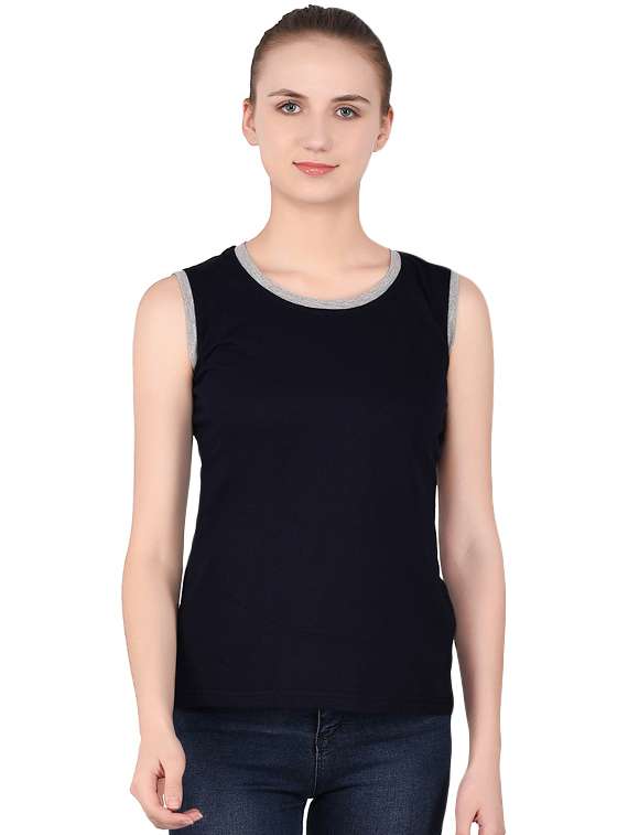 women's color block round neck t-shirt