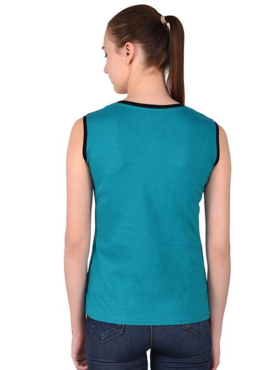 round neck contrast tapping tee - 16283692 - Standard Image - 2