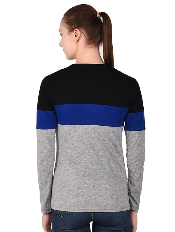 round neck color block tee - 16283725 - Standard Image - 2
