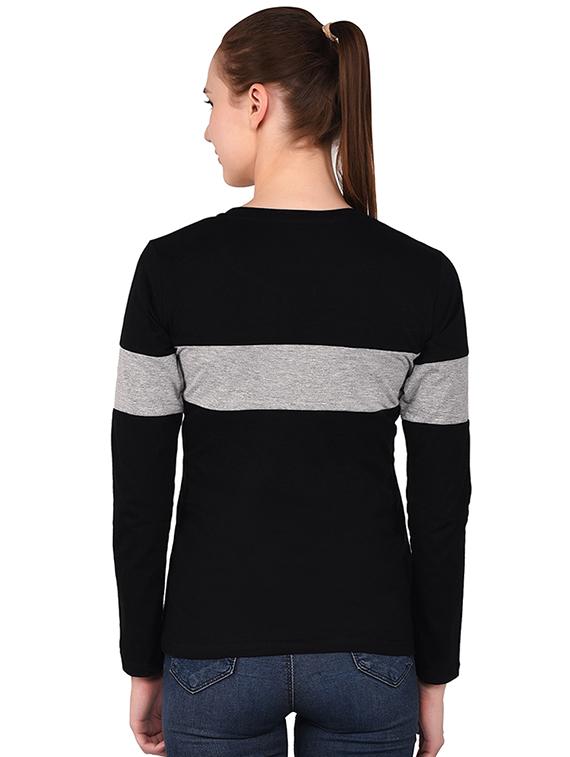 round neck color block tee - 16283726 - Standard Image - 2