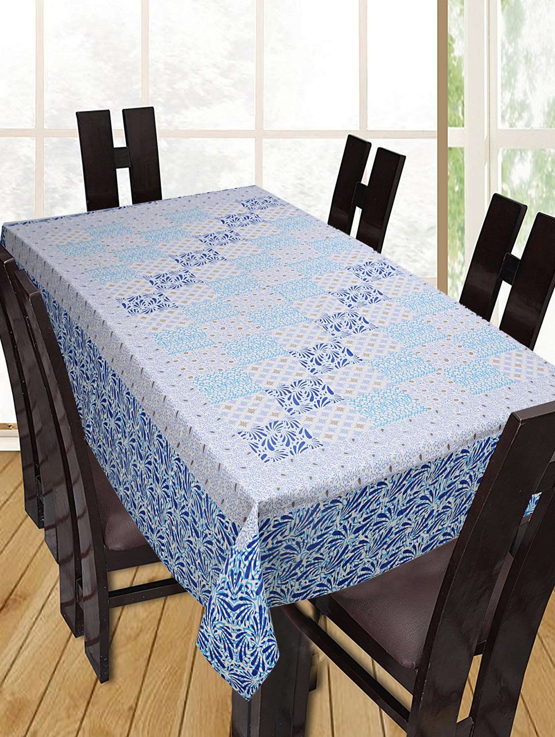 printed cotton 6 seater table cover