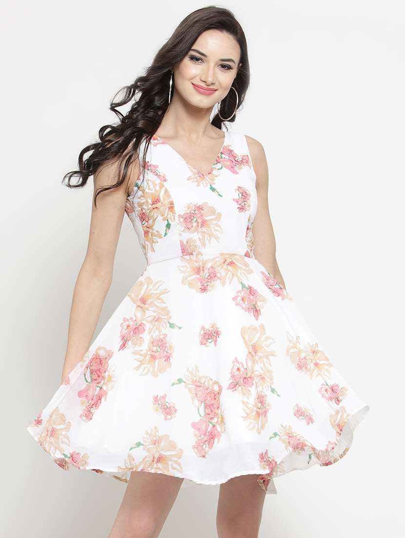 floral a line dress 