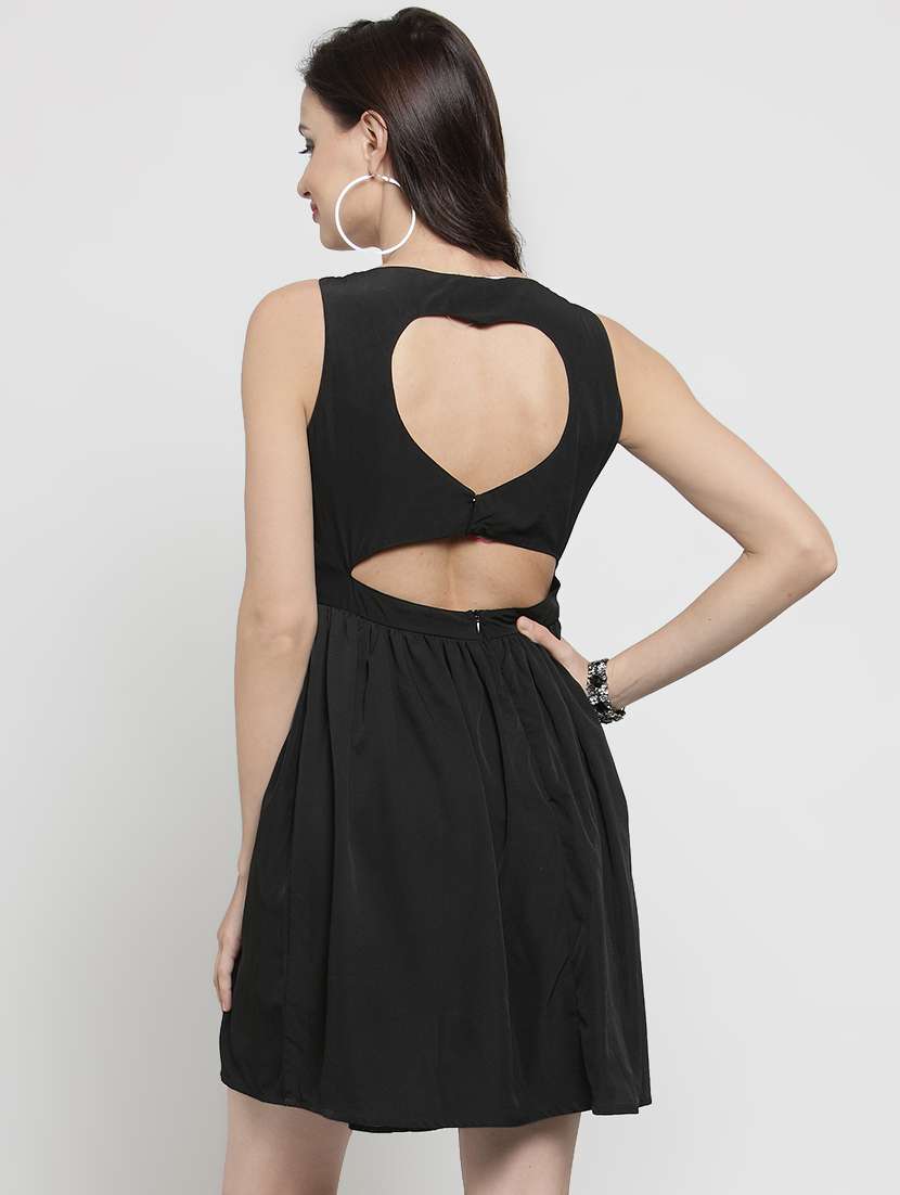 Cut Out Back A Line Dress - 16287109 -  Standard Image - 2