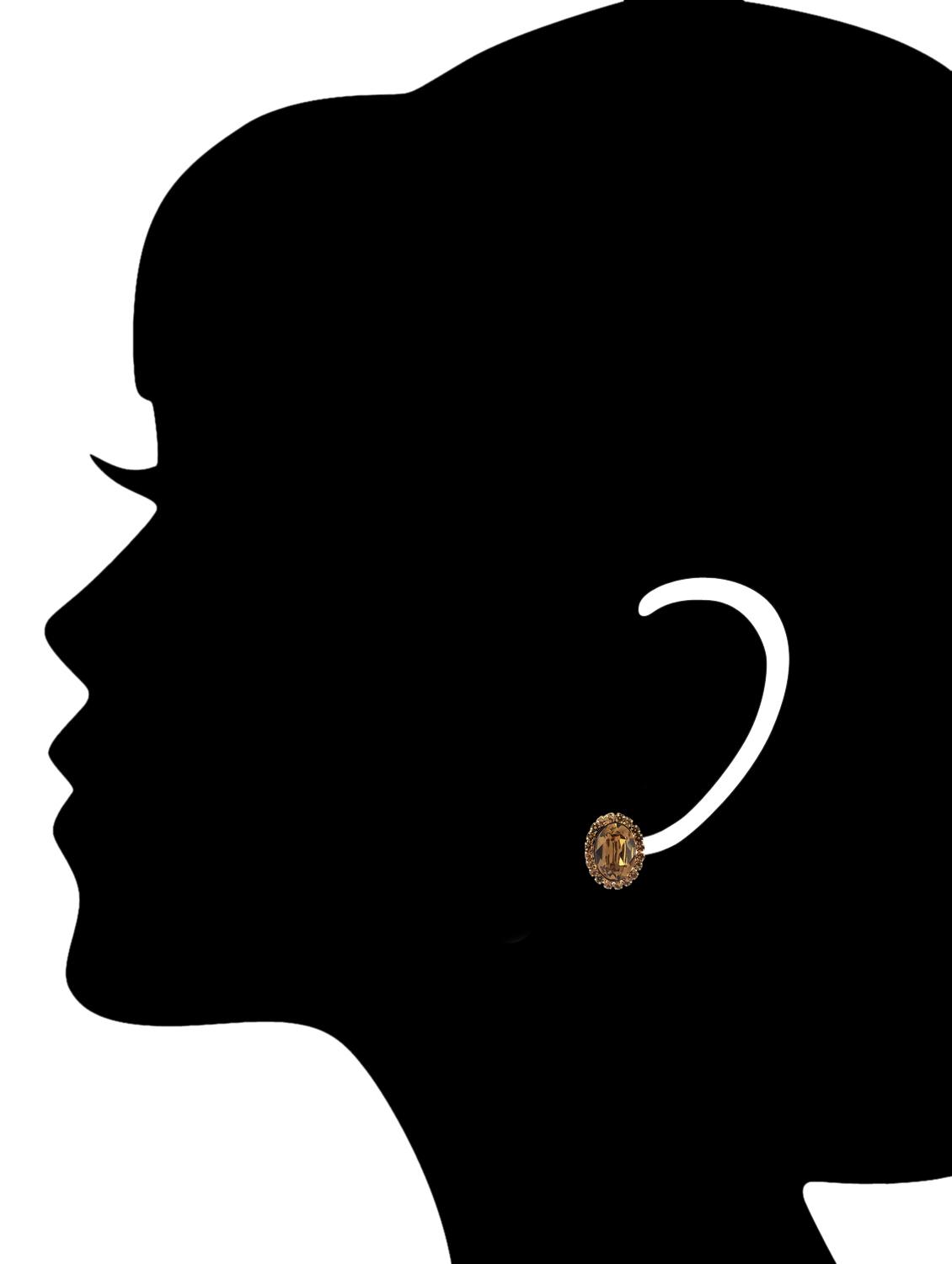 brown studs earring - 16293414 - Standard Image - 2