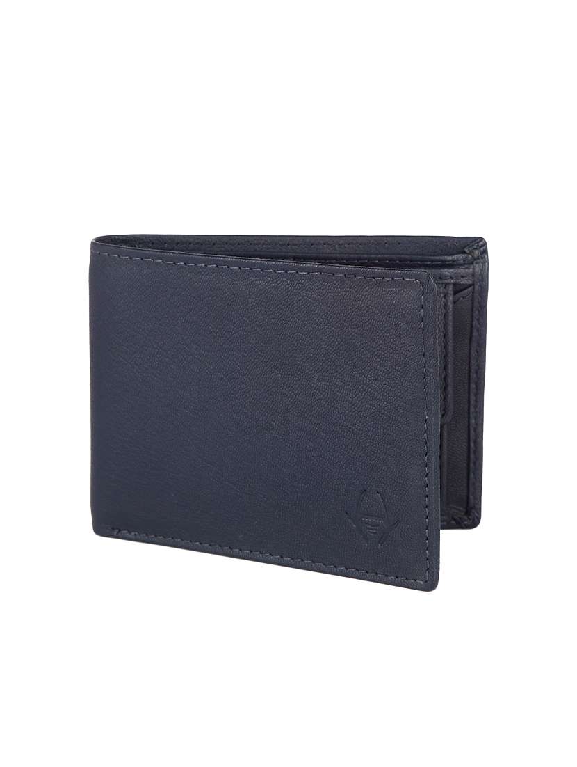 navy blue leather wallet