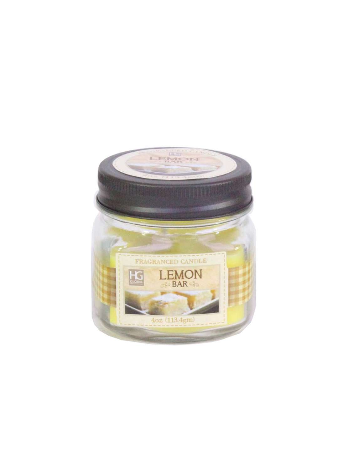 hosley lemon bar scented  jar candle for festive / home decoration