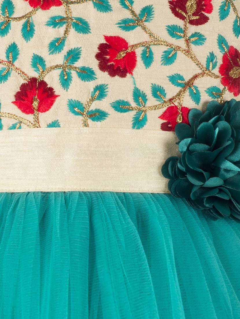 floral embroidered hi-low dress - 16296570 - Standard Image - 2