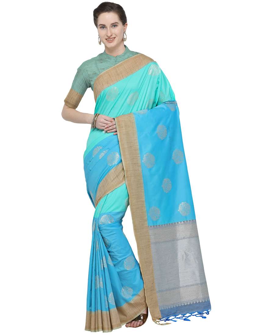 floral zari motif kanjivaram saree with blouse