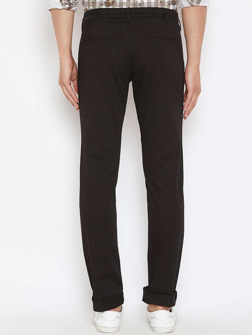 black solid chinos - 16298303 - Standard Image - 2
