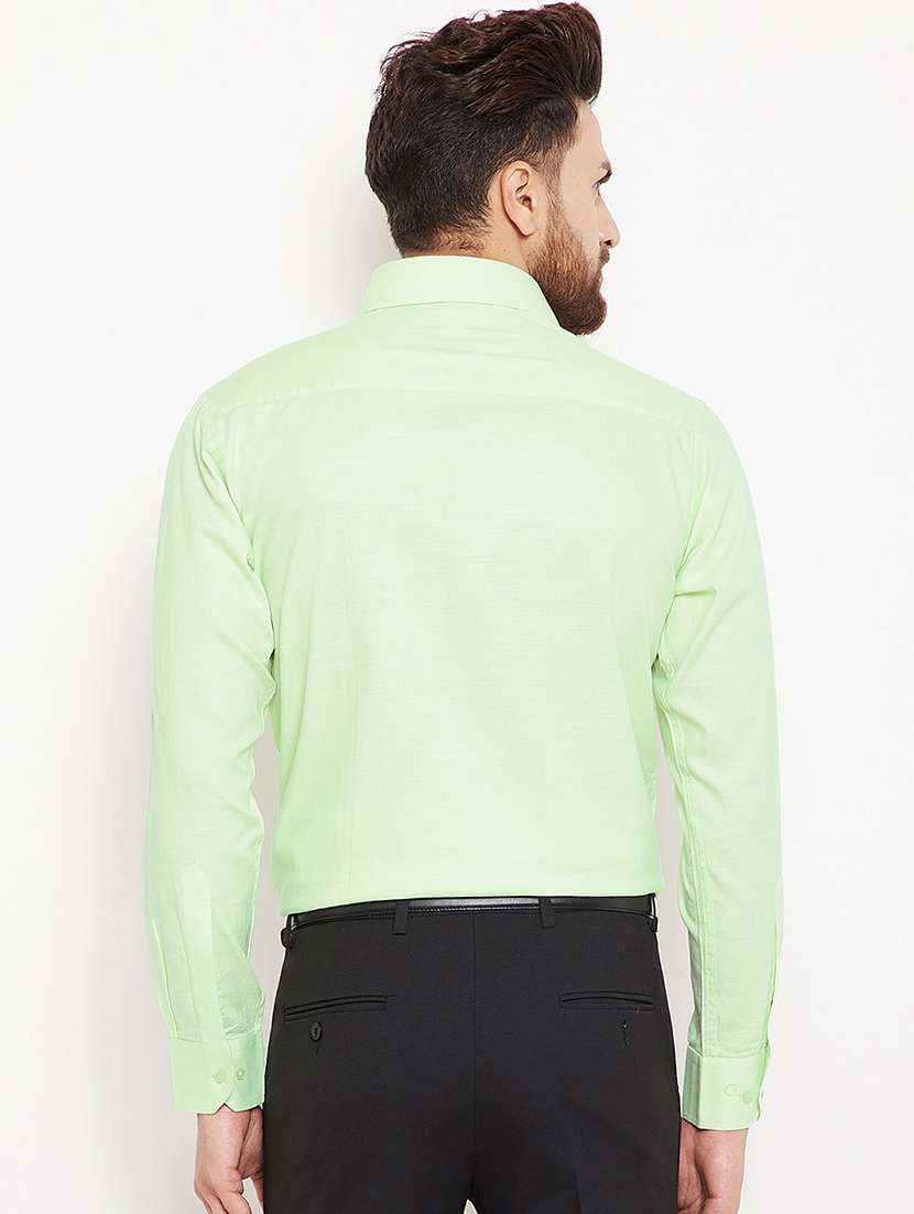 green solid formal shirt - 16298321 - Standard Image - 2