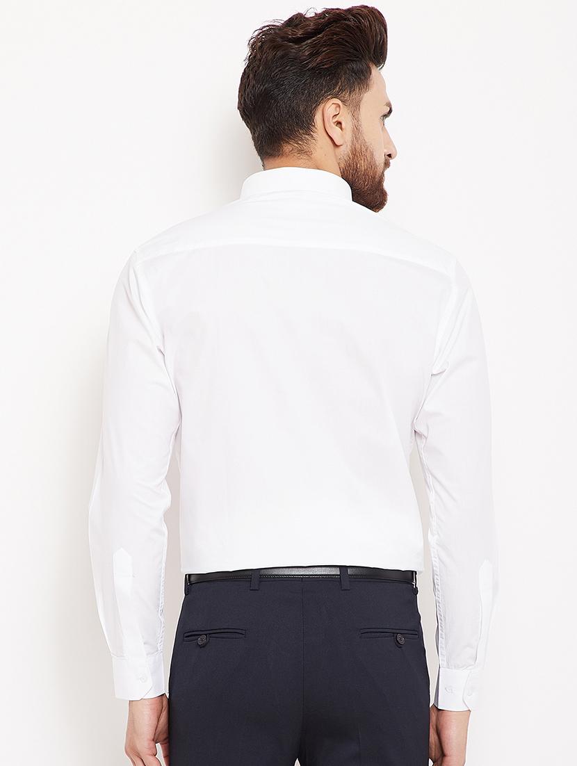 white solid formal shirt - 16298325 - Standard Image - 2