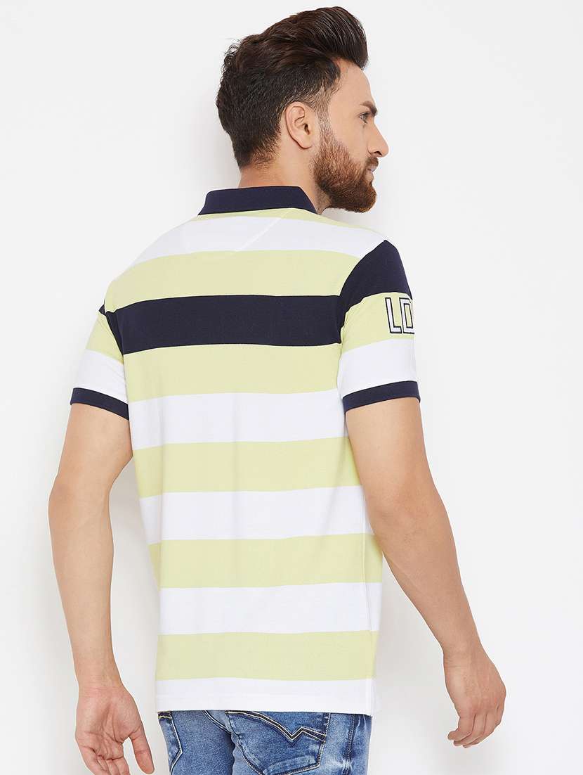 yellow striped polo t-shirt - 16298344 - Standard Image - 2