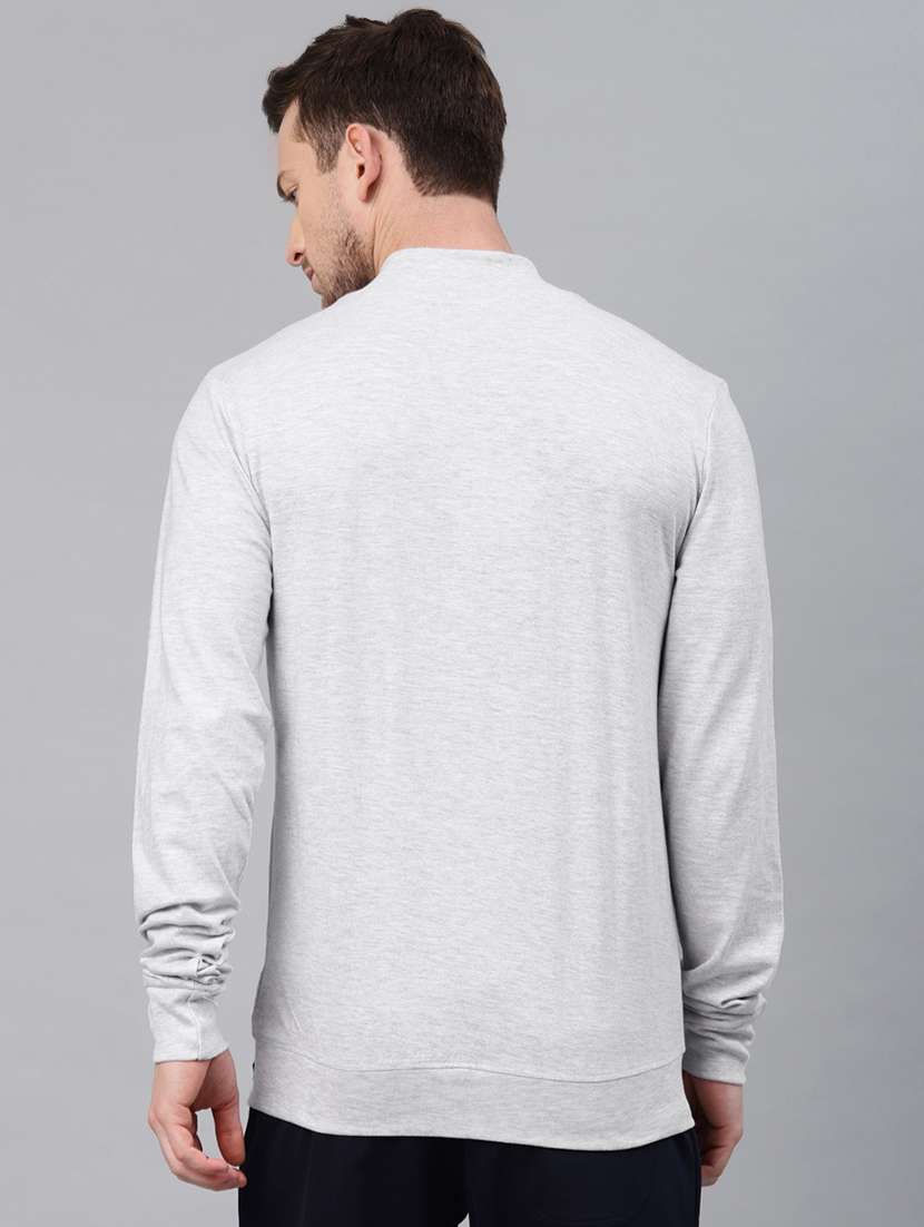 grey solid sweatshirt - 16298530 -  Standard Image - 2