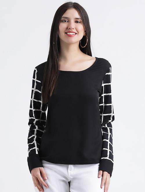 women's straight boat neck top - 16298814 - Standard Image - 0