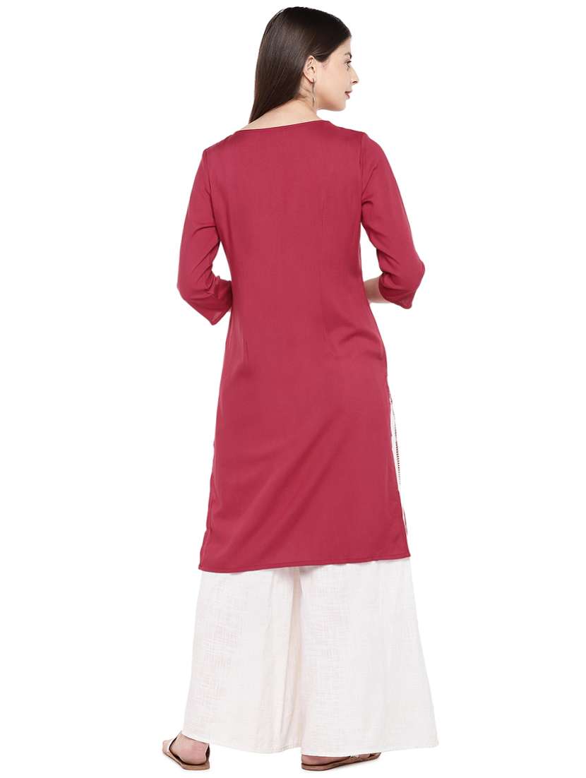 printed straight kurta - 16299158 - Standard Image - 2