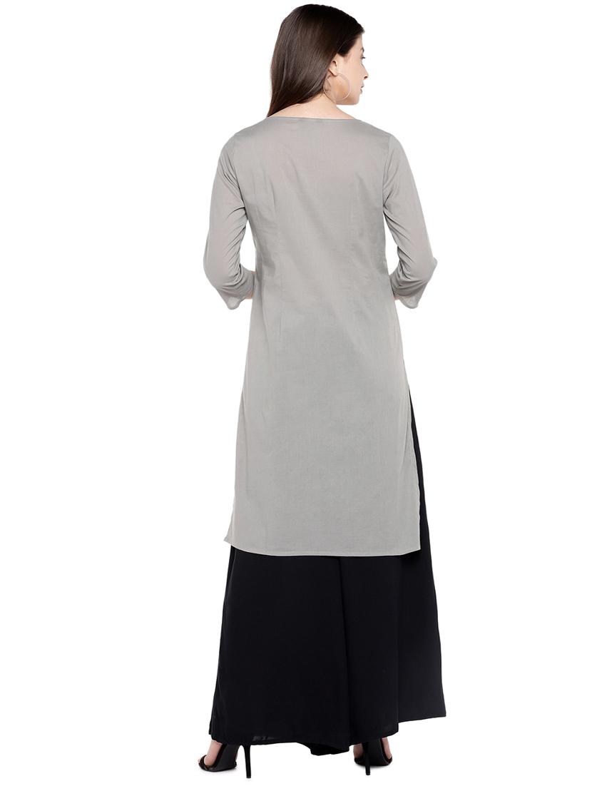 printed straight kurta - 16299166 - Standard Image - 2