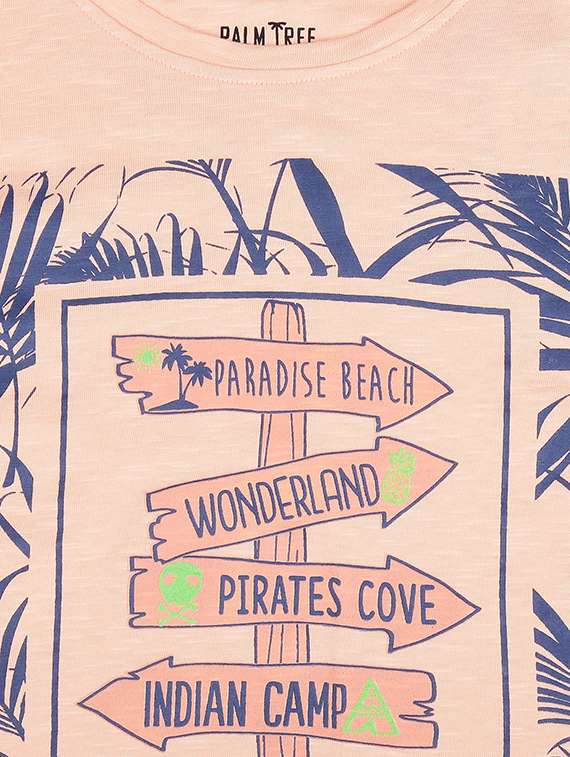 pink cotton blend graphic t-shirt - 16300834 -  Standard Image - 2