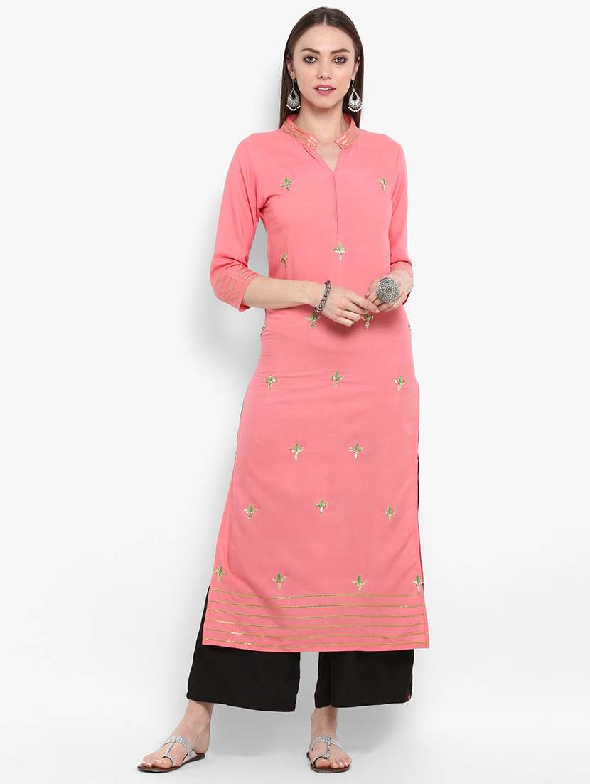 embroidered kurta palazzo set
