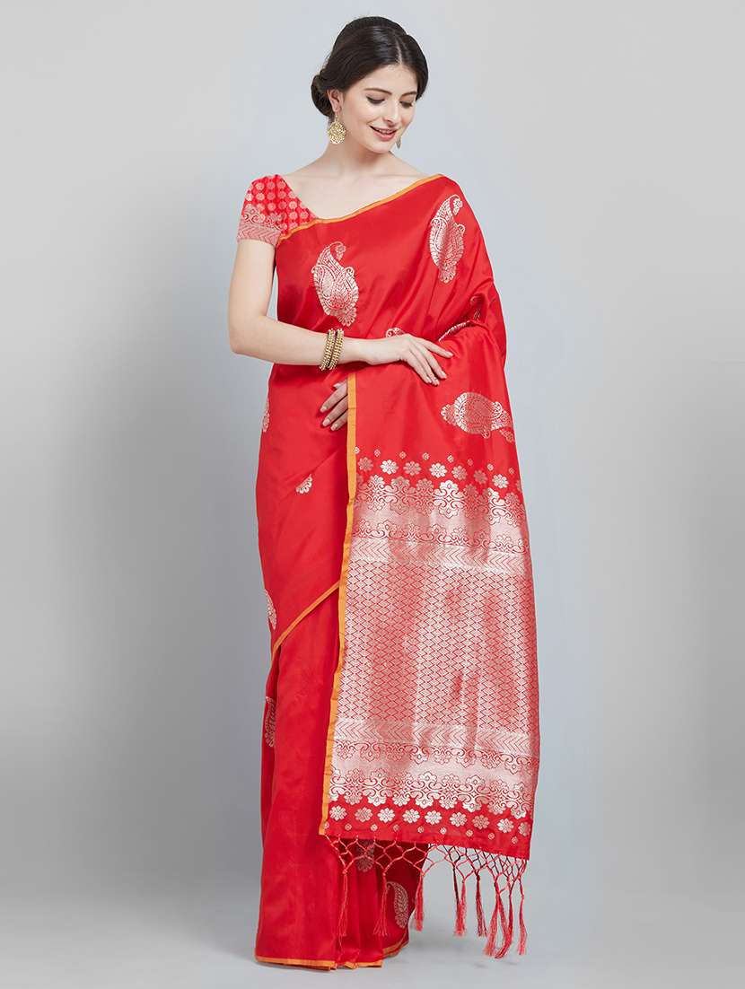 paisley banarasi saree with blouse