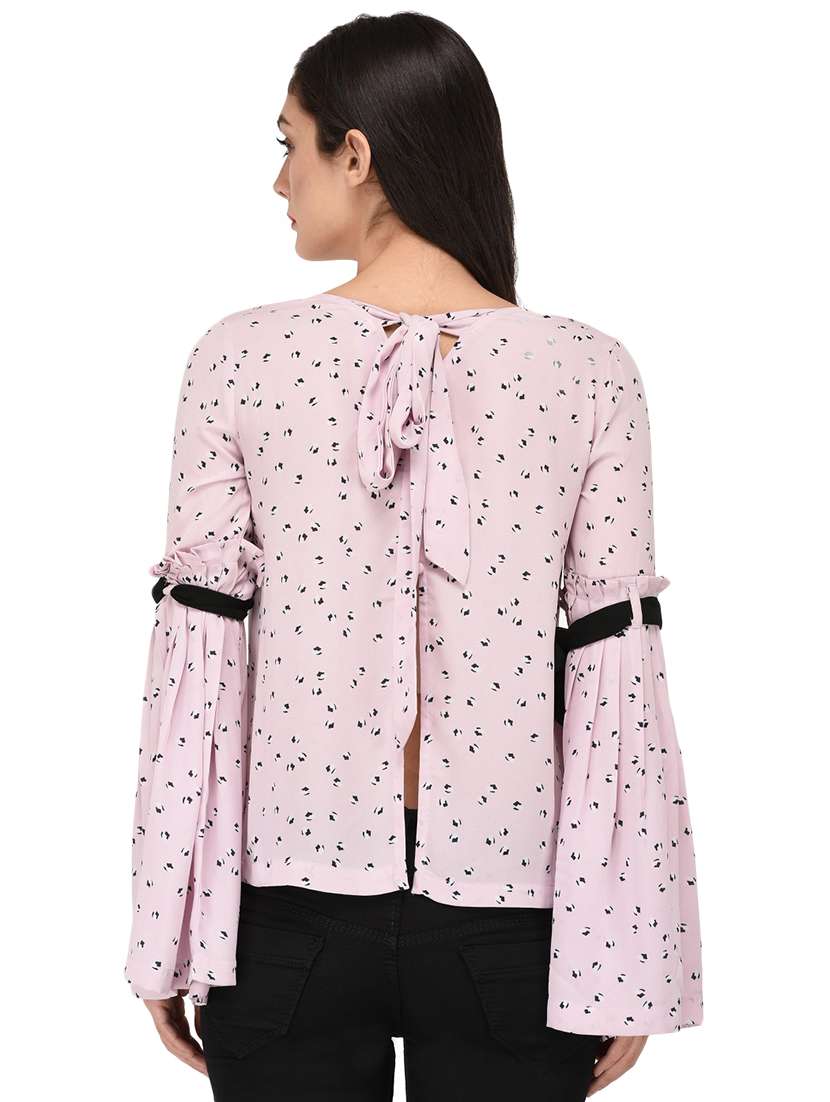 women's straight round neck top - 16309044 - Standard Image - 2
