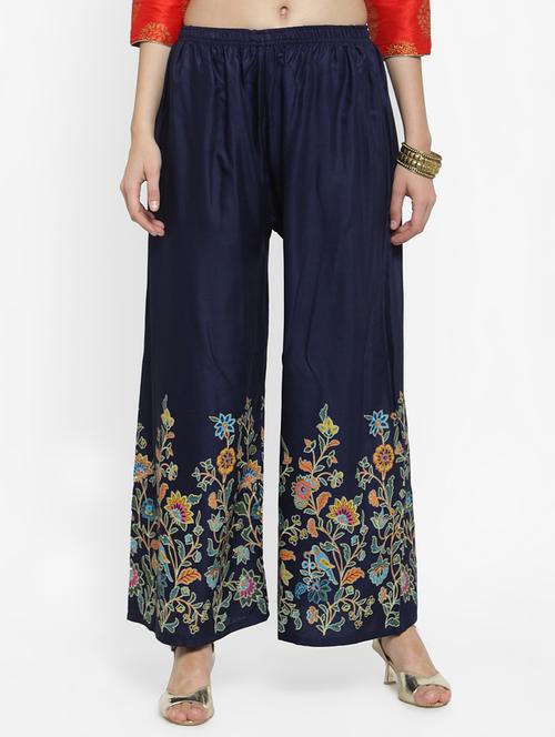 floral printed flared palazzo - 16309465 -  Standard Image - 0
