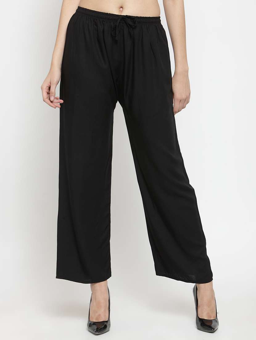 solid straight palazzo