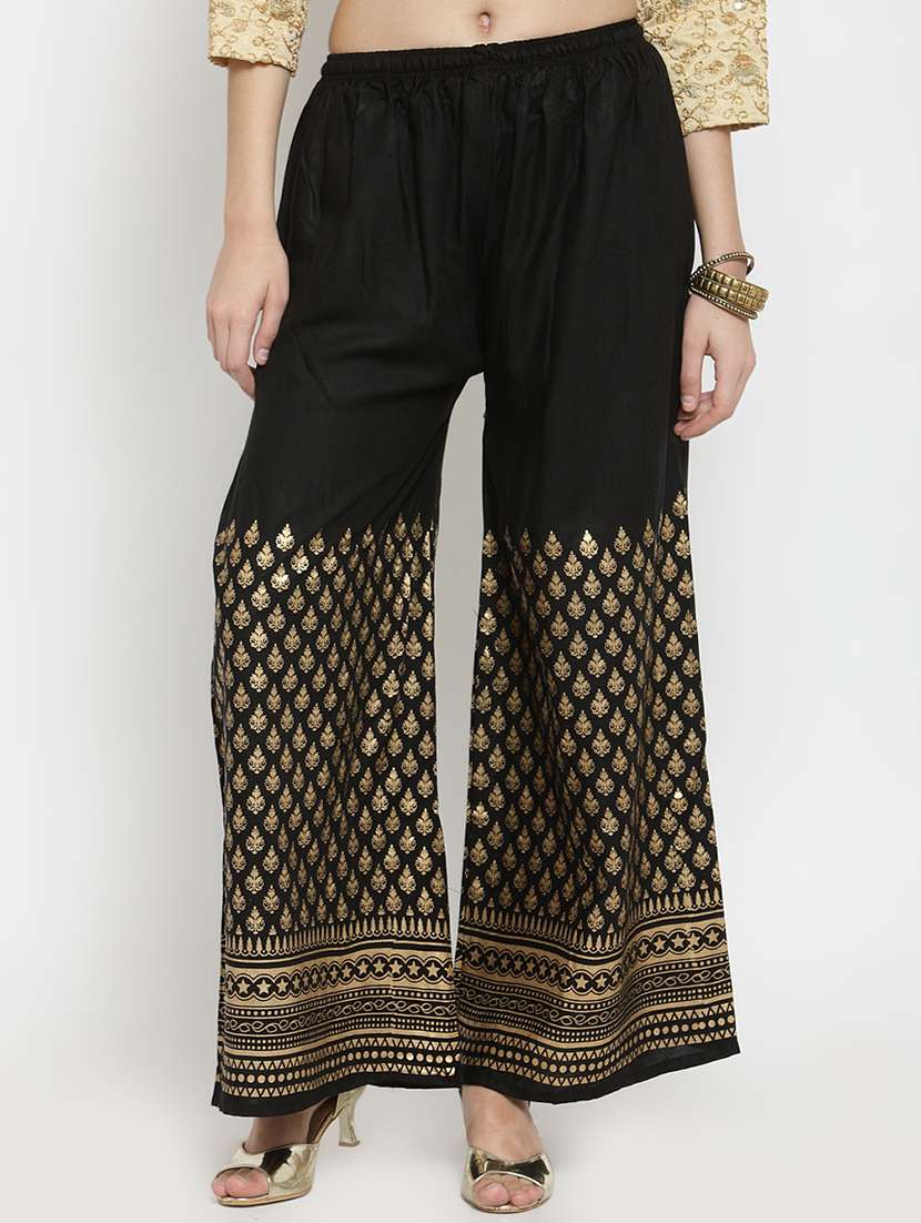 block print straight palazzo