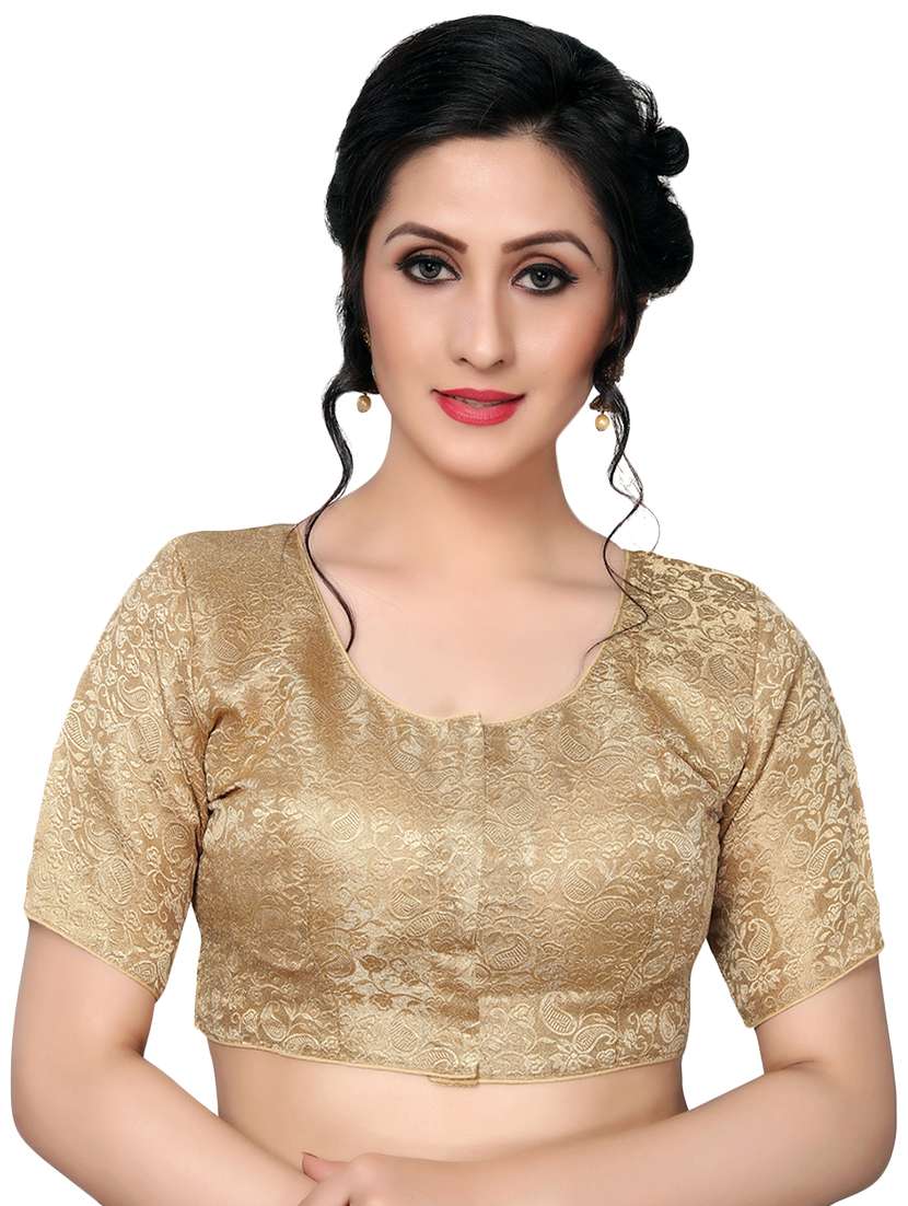 self-design solid blouse