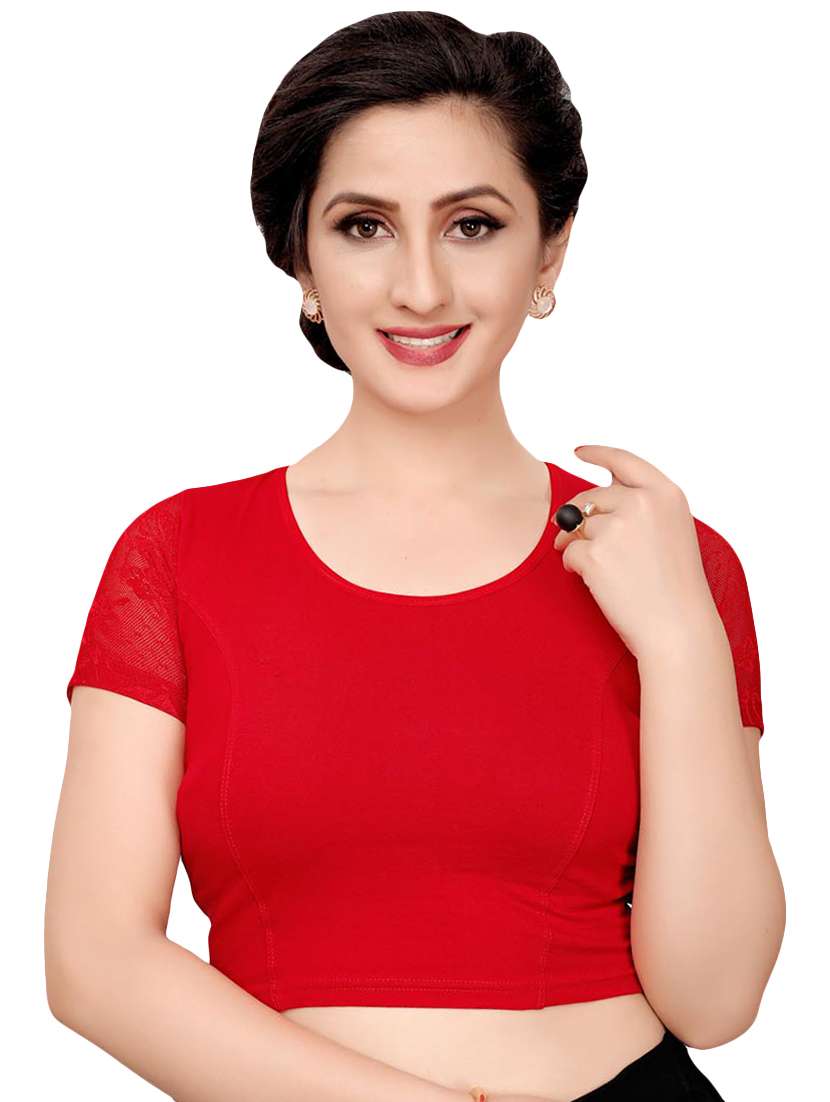 net sleeves solid blouse