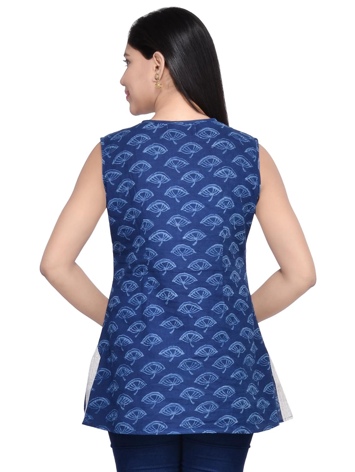 keyhole front side slit tunic - 16312108 - Standard Image - 2