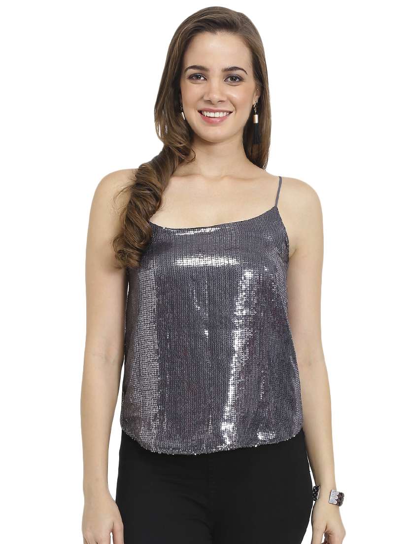 sequin embellished cami top