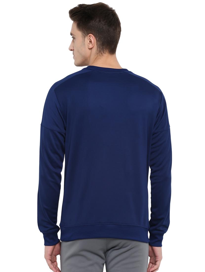 navy blue typographic chest printed sweatshirt - 16316400 - Standard Image - 2