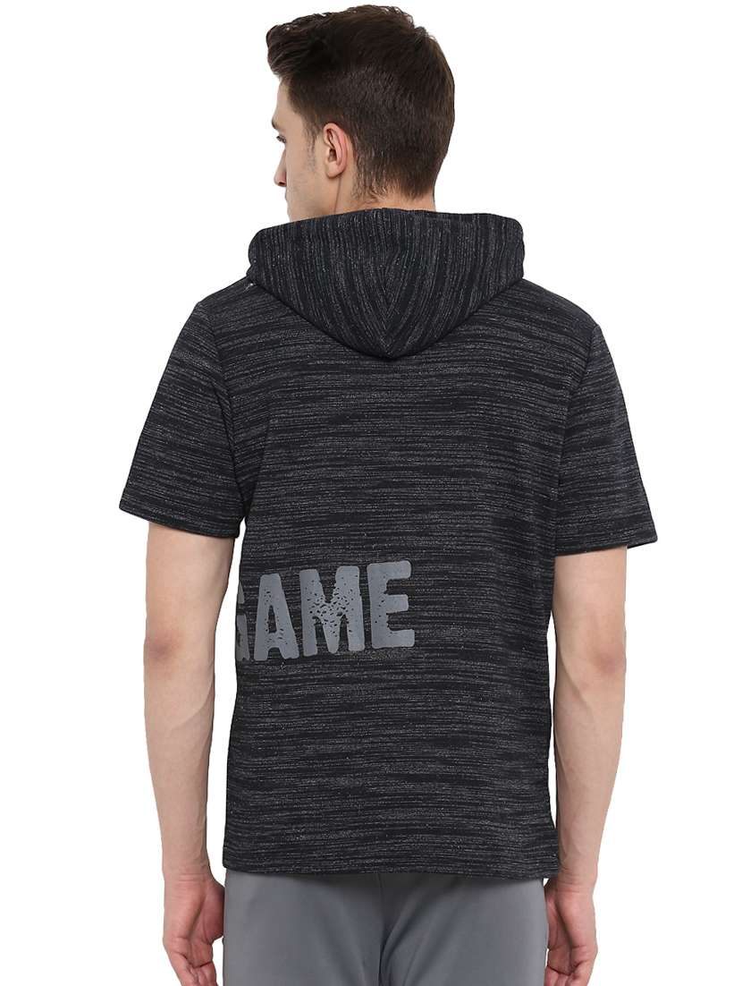 black typographic chest print t-shirt - 16316402 - Standard Image - 2