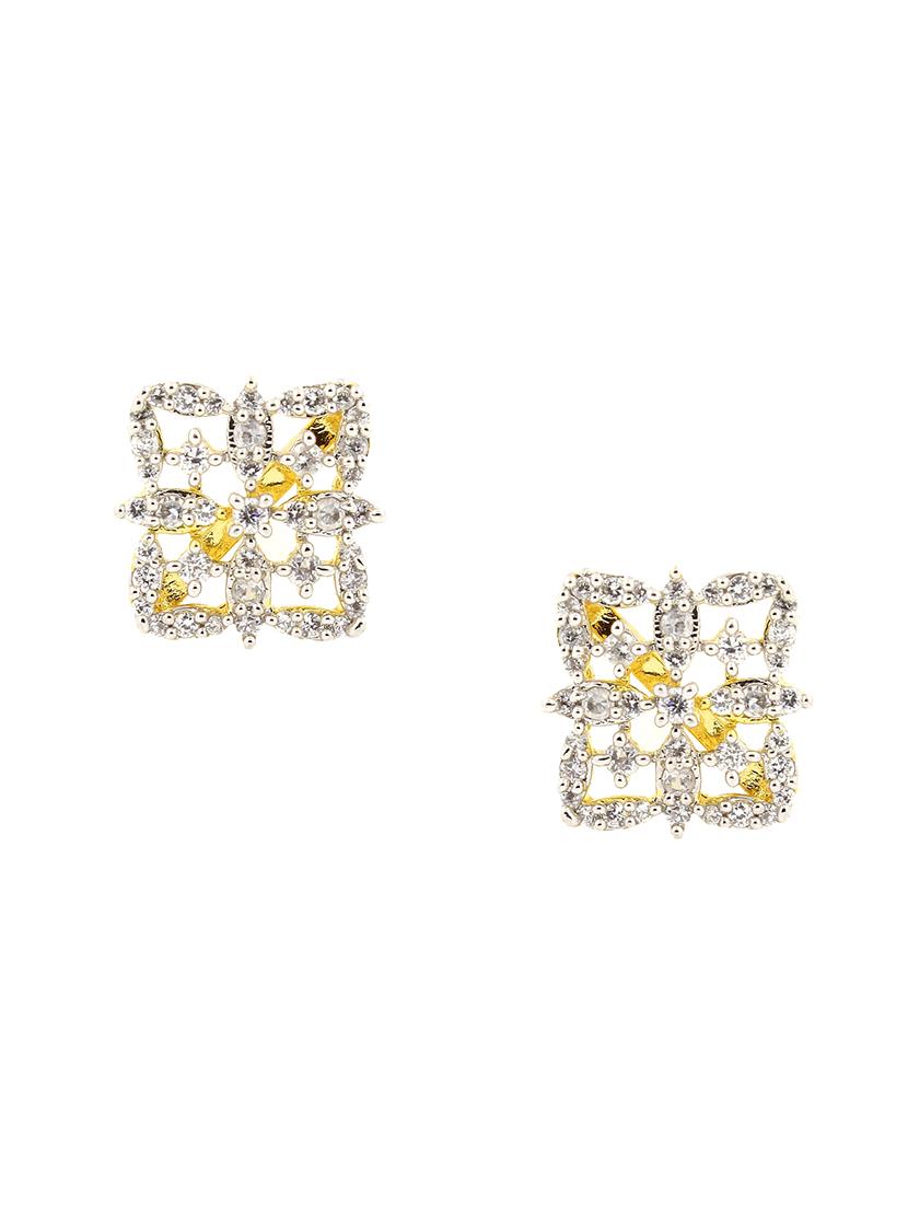 white brass studs earring - 16317360 - Zoom Image - 0