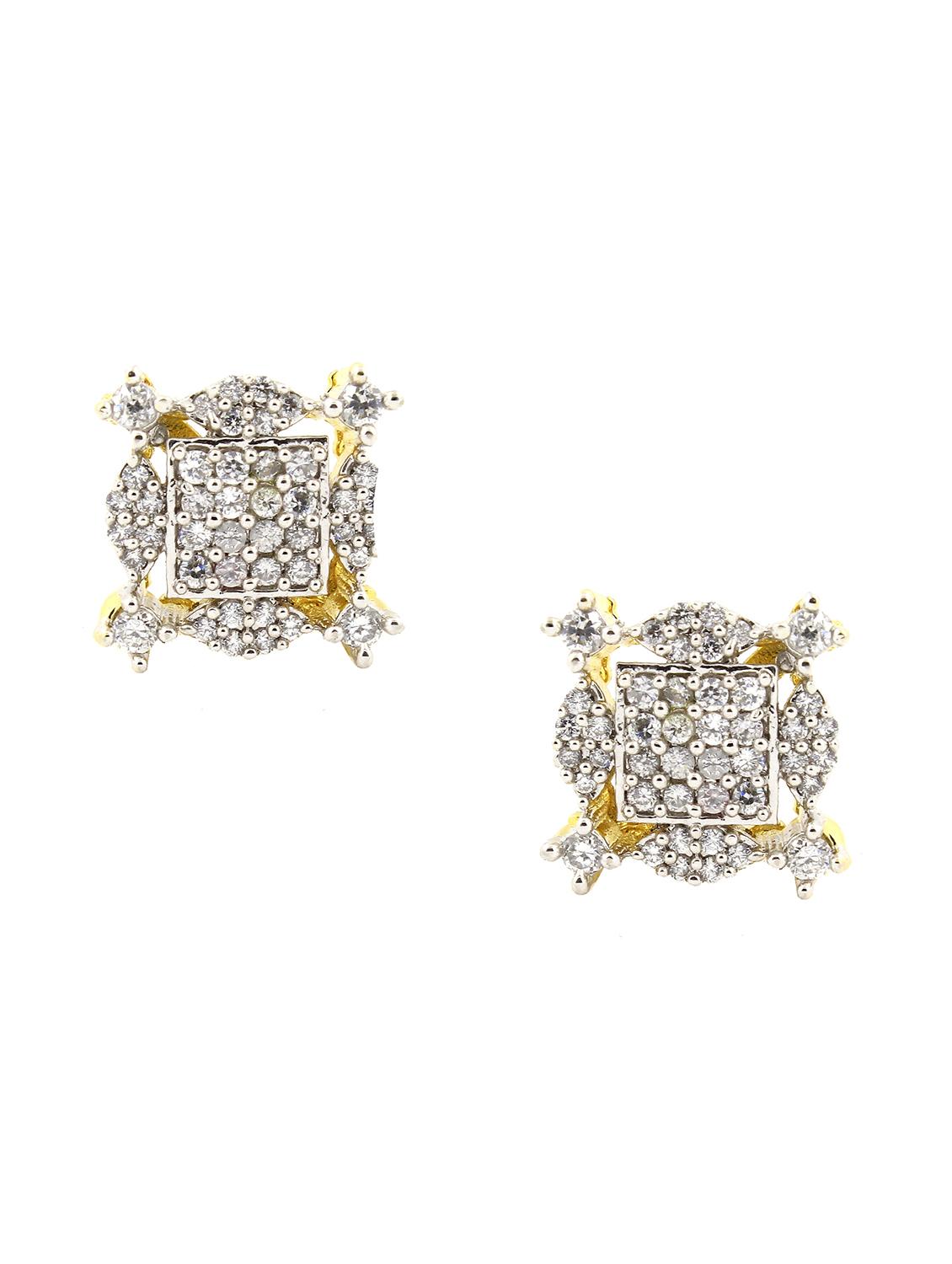 white brass studs earring - 16317366 - Zoom Image - 0