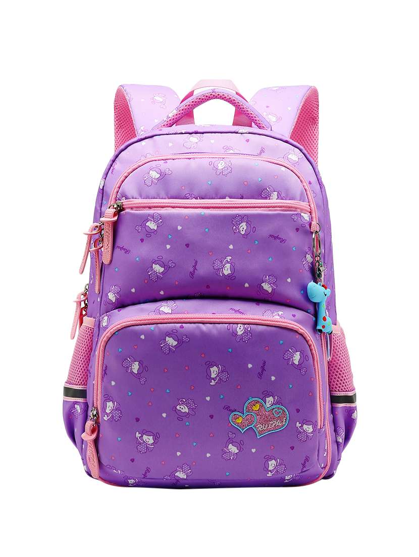 purple polyester regular backpack