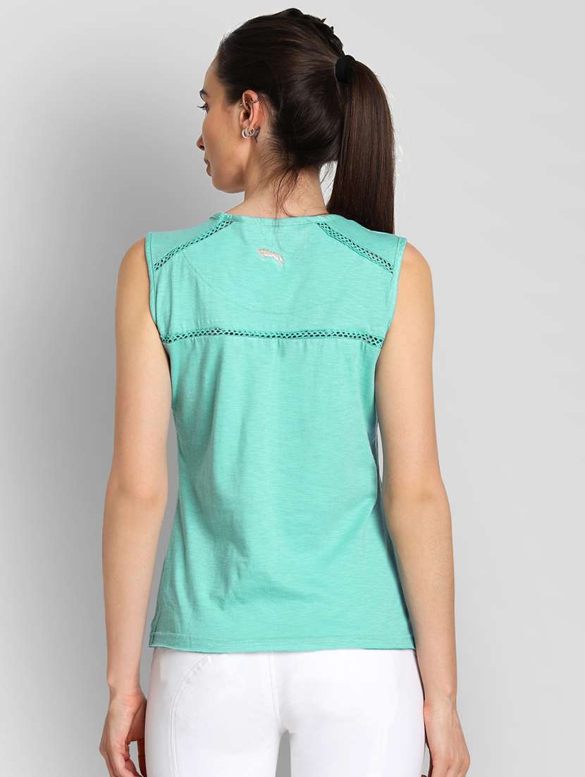 mesh insert gathered detail top - 16322042 - Standard Image - 2