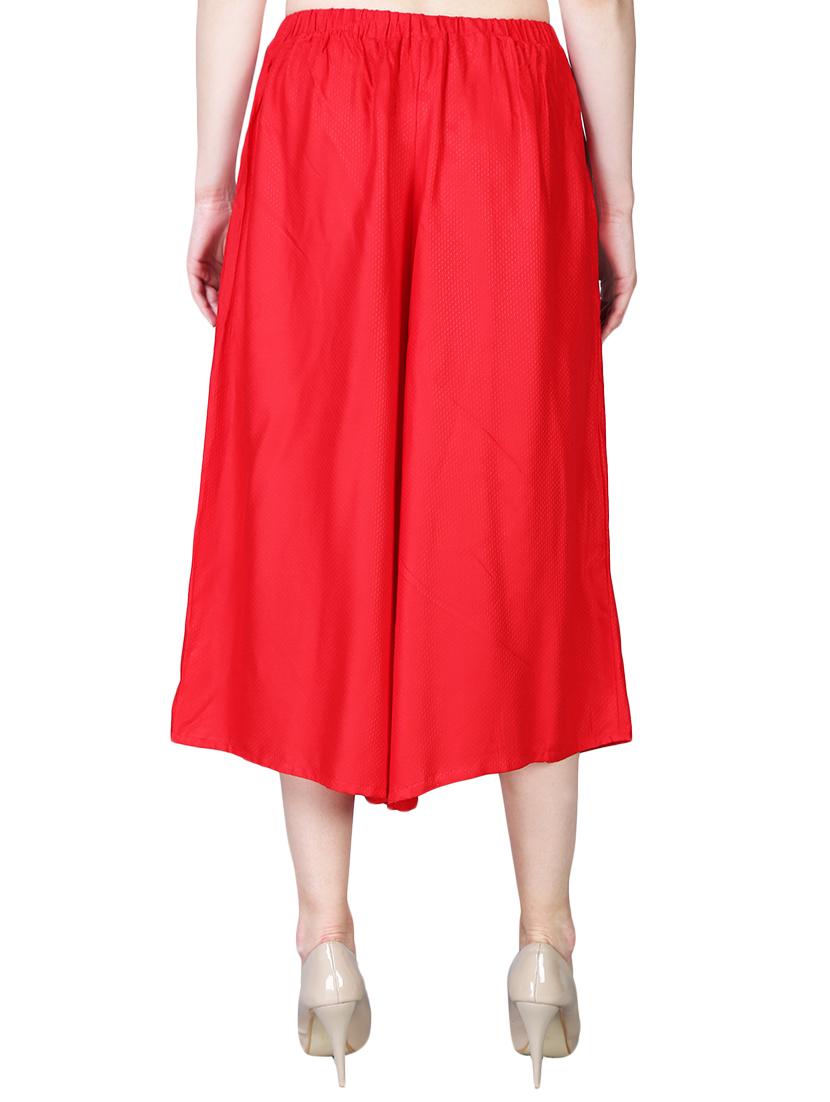 red rayon cullottes - 16322479 - Standard Image - 2