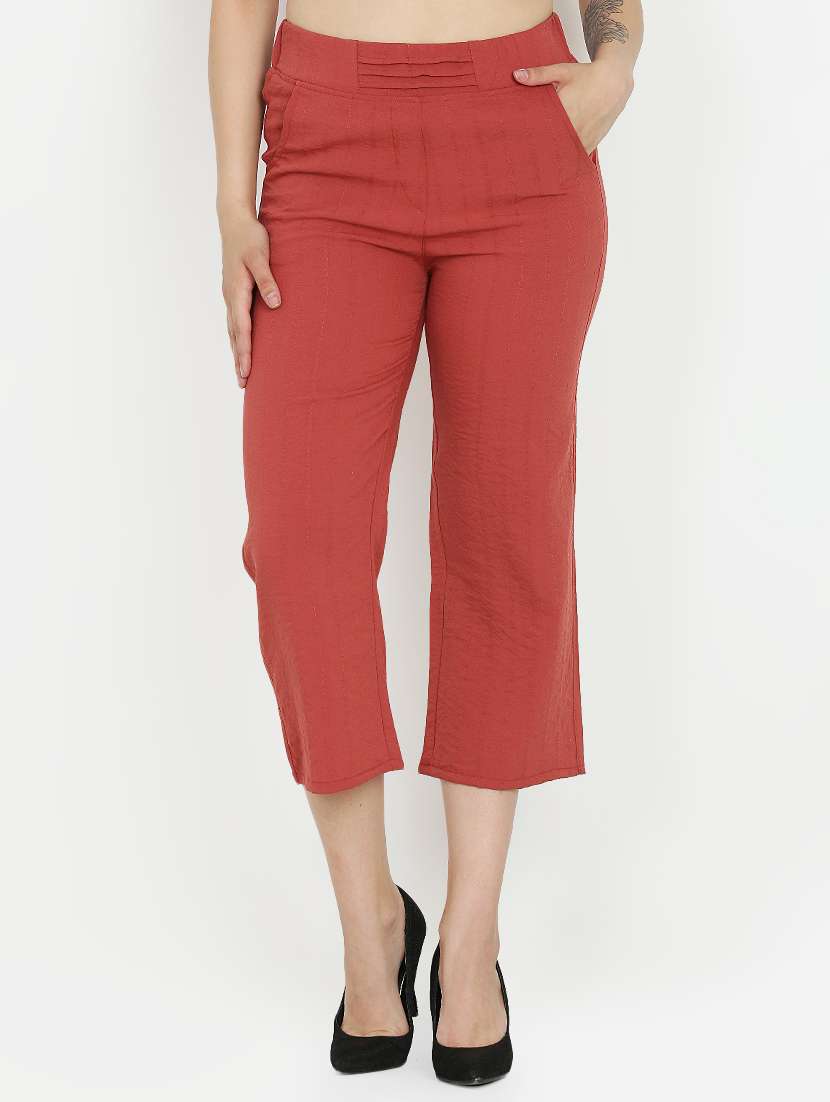 high rise crop trouser