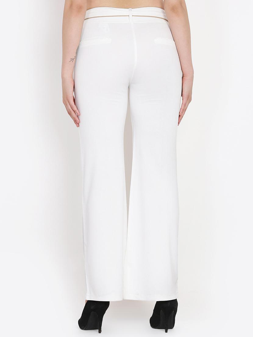 tie front contrast piped trousers - 16323025 - Standard Image - 2