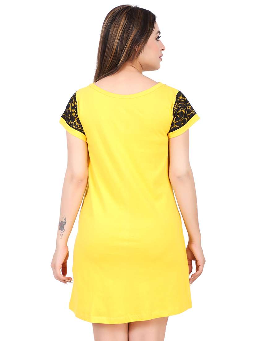 contrast lace cut out detail nighty - 16325435 -  Standard Image - 2