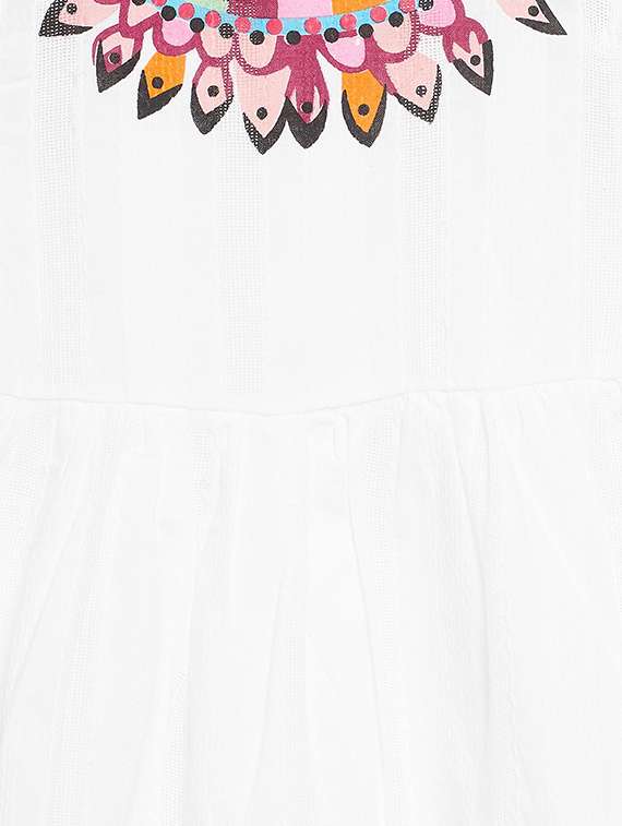 girls round neck cape sleeve frock - 16326879 - Standard Image - 2