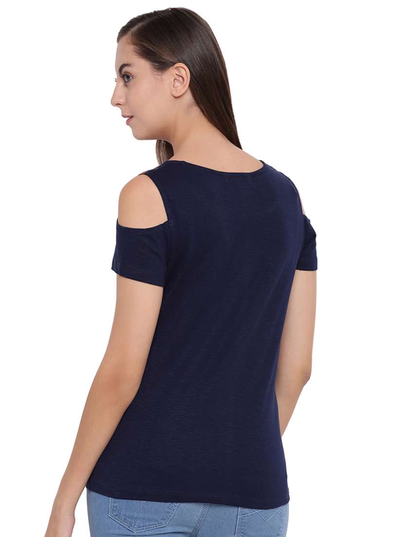 women's straight round neck top - 16328081 - Standard Image - 2