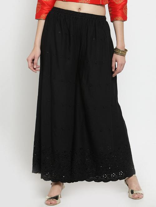 chikankari straight palazzo - 16329371 - Standard Image - 0