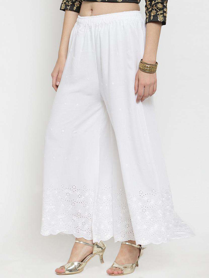 chikankari straight palazzo  - 16329373 -  Standard Image - 2