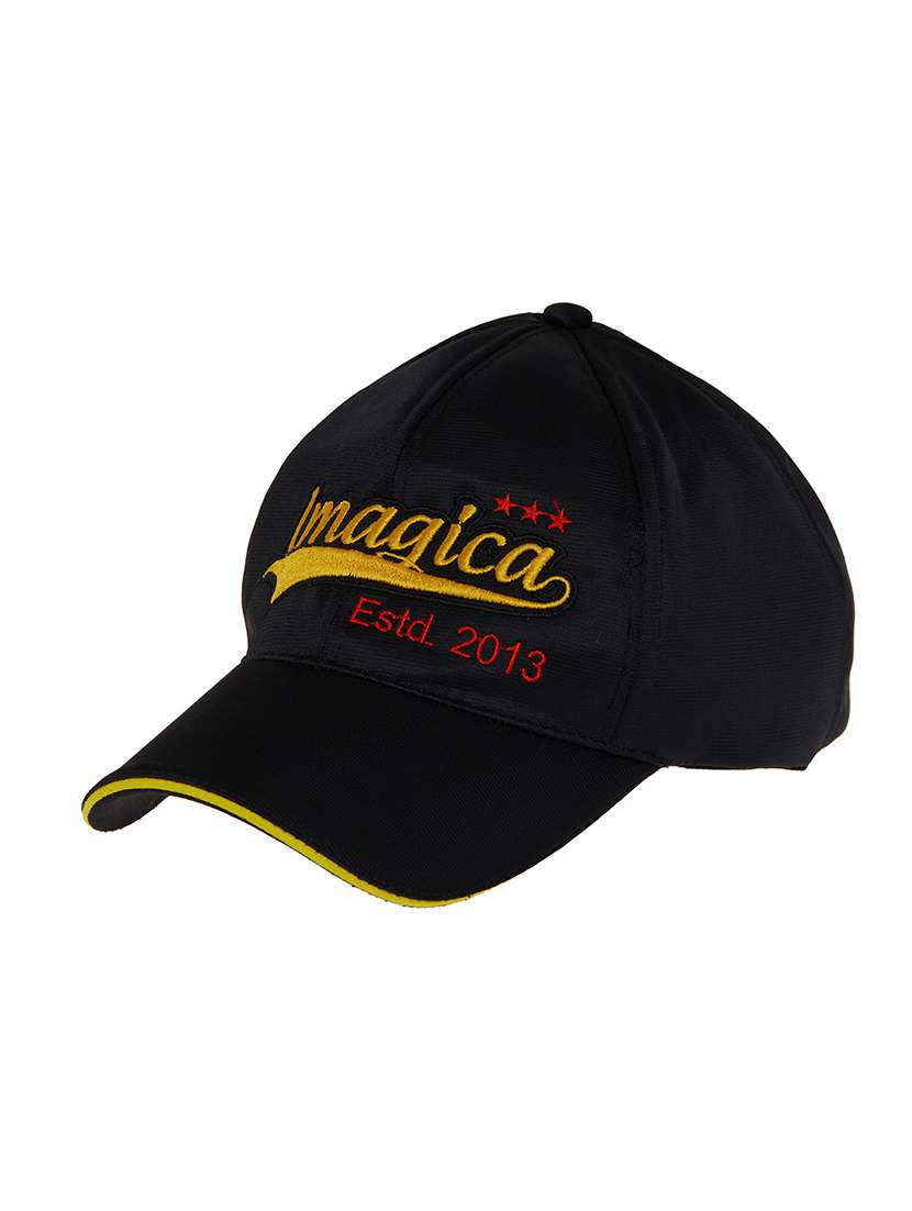 black cotton polyester blend  caps