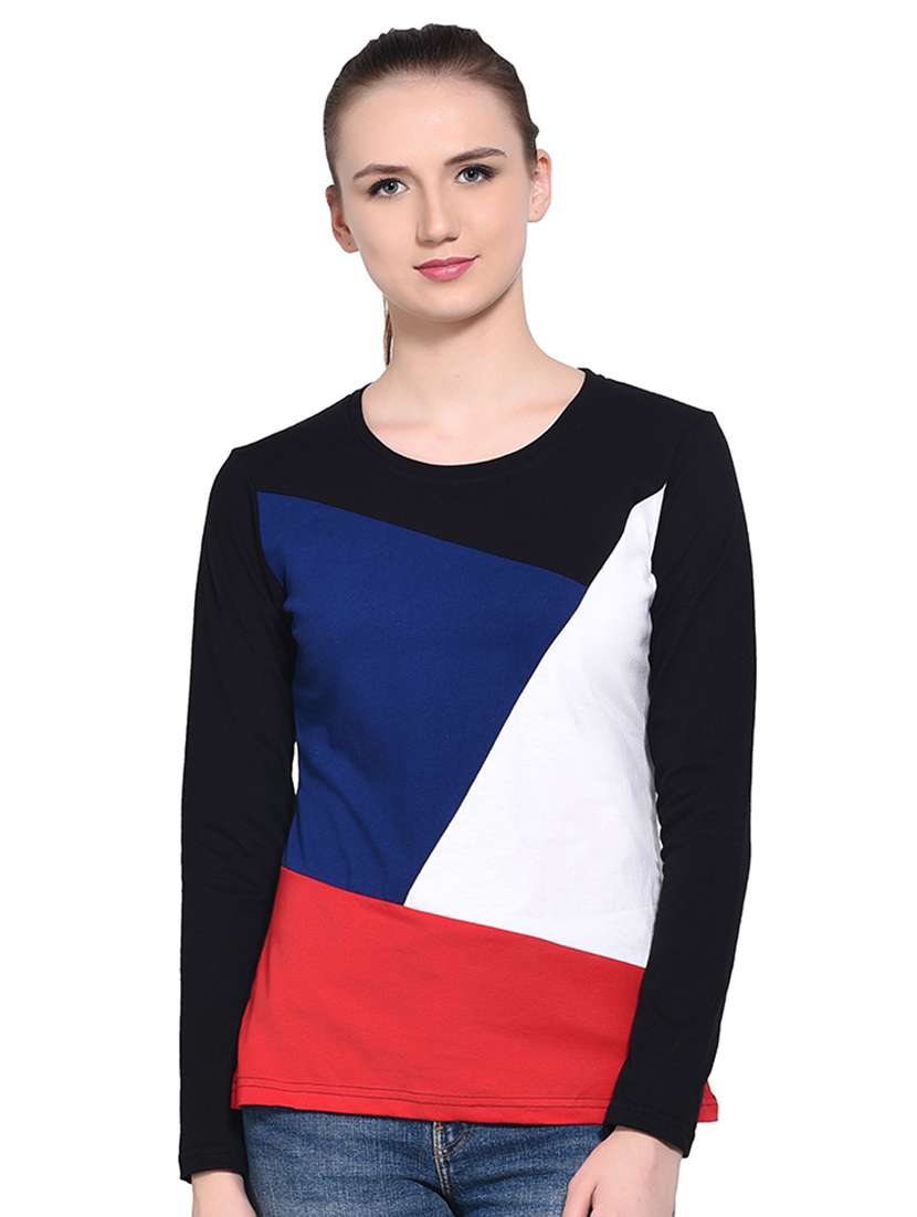 color block long sleeved top