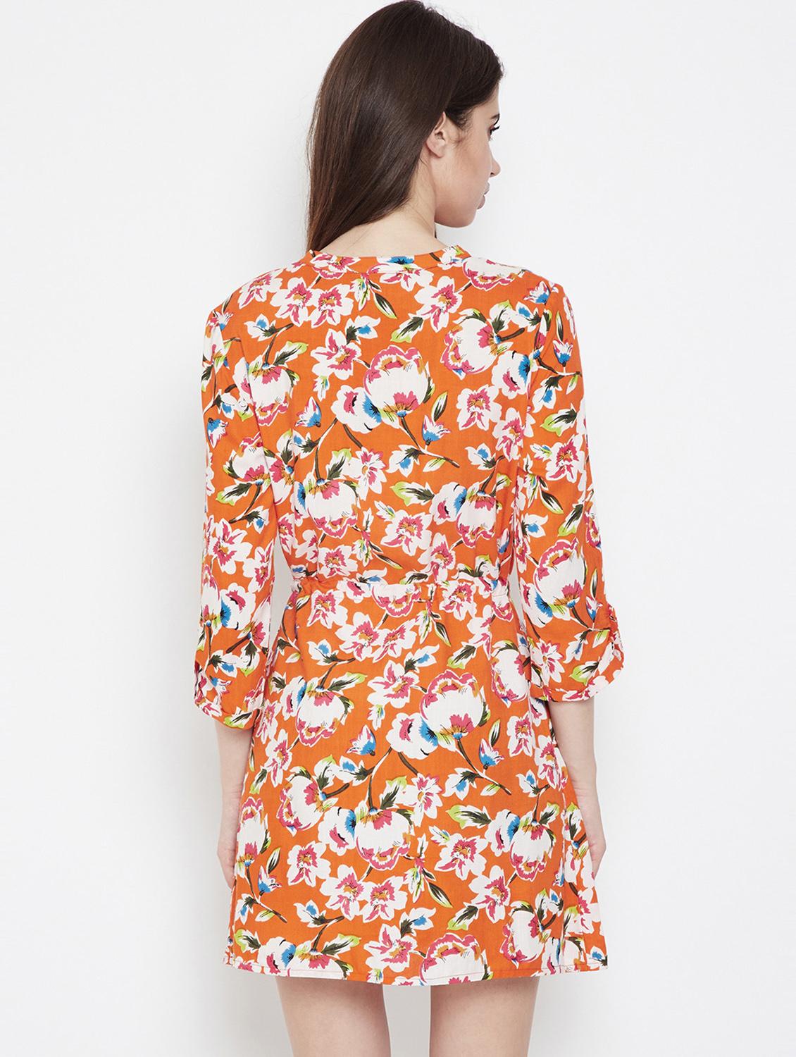 pocket patch floral a-line dress - 16332848 - Standard Image - 2